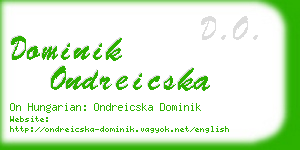 dominik ondreicska business card